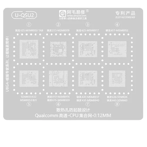 Replacement for AMAOE U-QSU2 BGA REWORK STENCIL - Quality Phone Parts in Sri Lanka